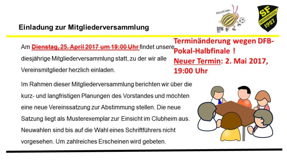 Einladung zur Mitgliederversammlung 