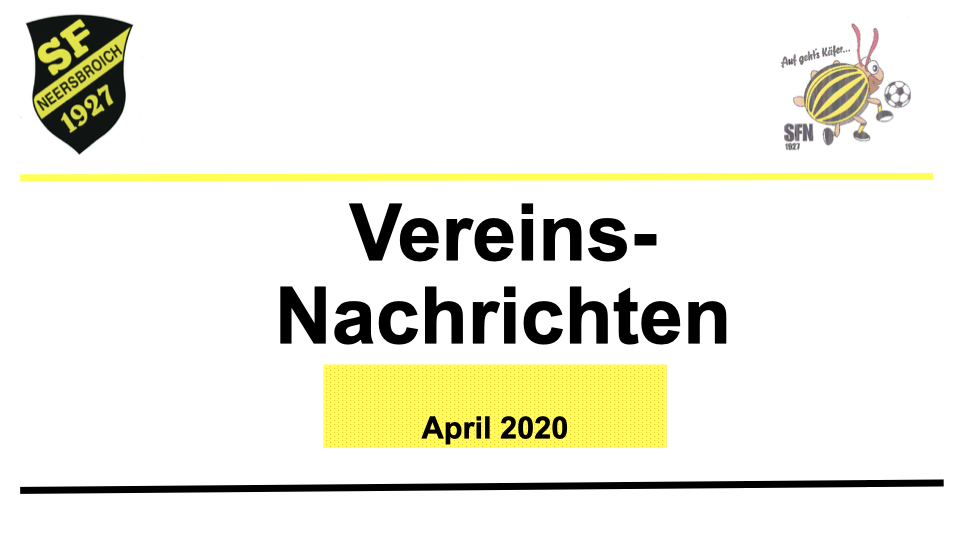 Vorstand Aktuell April 2020