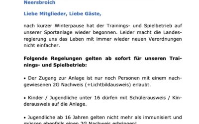 Corona-Konzept Januar 2022