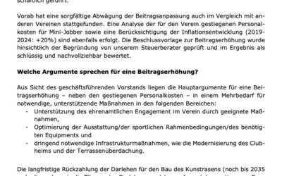 Beitragsanpassung 2025