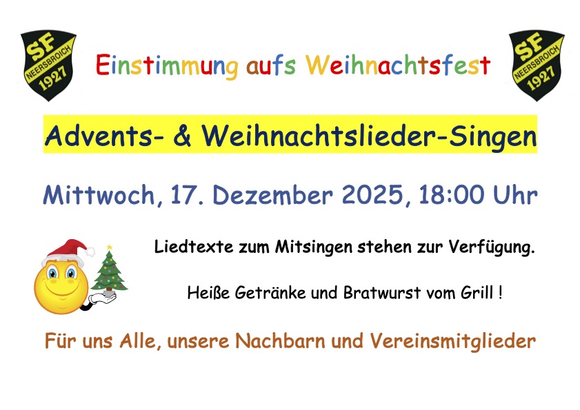 Weihnachtslieder – Singen